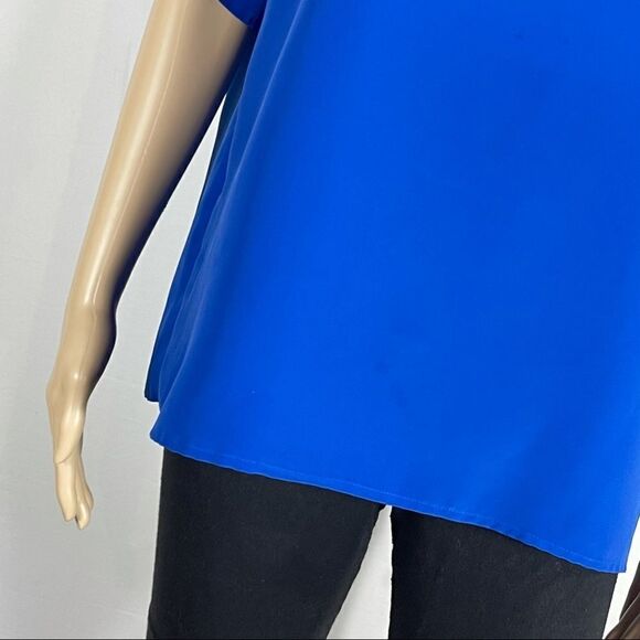 David Matthew Vintage 1970s Women's Blue Blouse - Picture 2 of 13